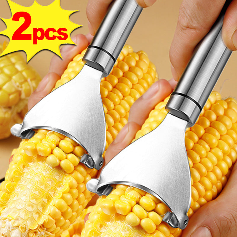 Stainless Steel Corn Peeler – Quick & Easy Cob Cutter Tool