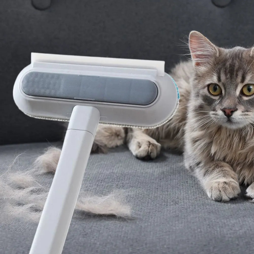 3-in-1 Pet Hair & Window Cleaning Brush β Long Handle, Multi-Surface Fur Remover for Dogs & Cats