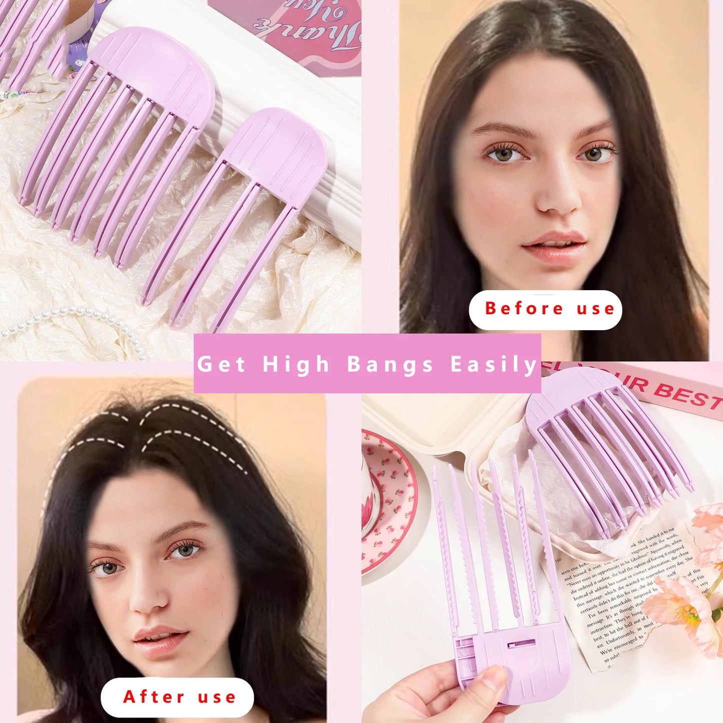 Fluffy Hair Volumizing Root Clips – No-Heat Curling Bangs Lifter