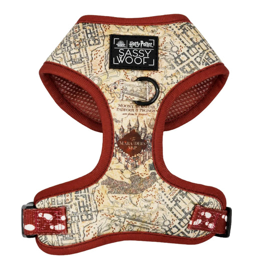 Harry Potter Marauder’s Map Dog Harness – Adjustable & Comfortable