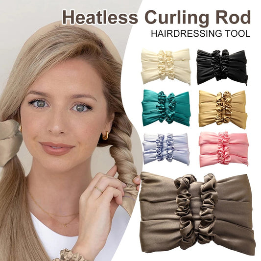 Heatless Curling Rod Kit – Big Waves, No Damage + FREE Scrunchies