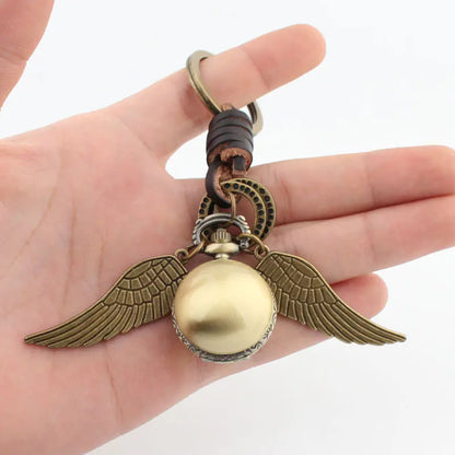 Harry Potter Golden Snitch Pocket Watch Keychain & Bag Charm