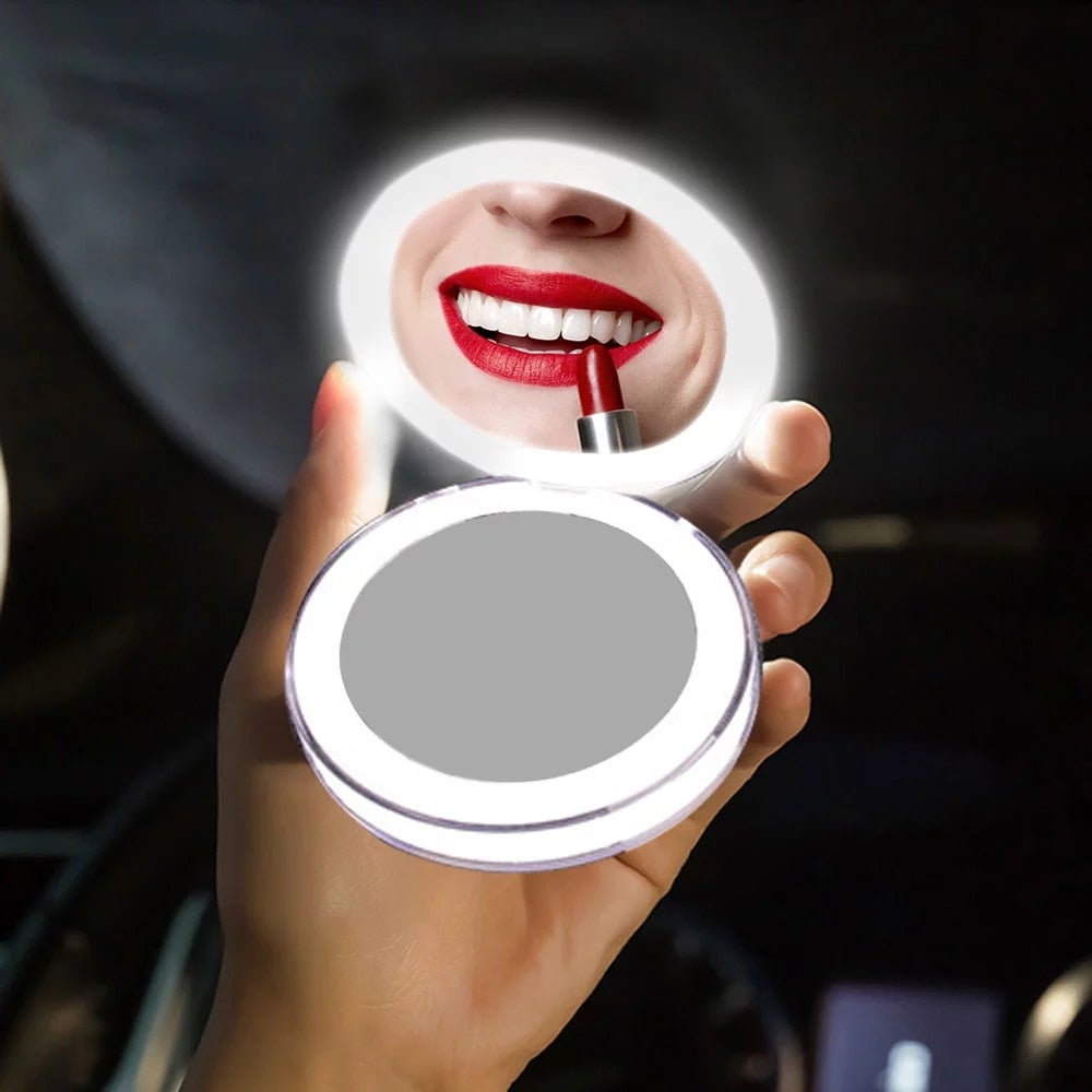 Rechargeable LED Handheld Makeup Mirror - FREE SHIPPING
