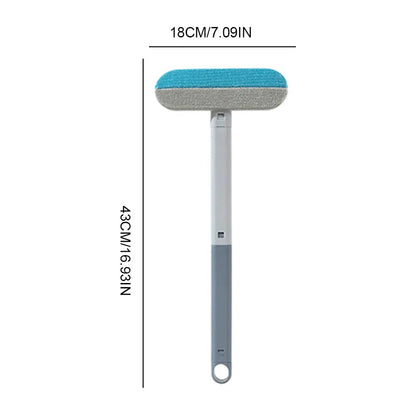 3-in-1 Pet Hair & Window Cleaning Brush – Long Handle, Multi-Surface Fur Remover for Dogs & Cats