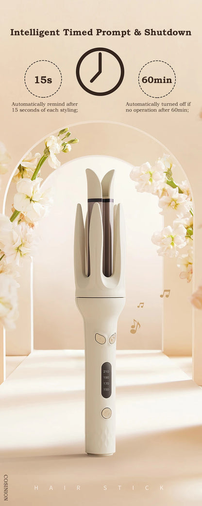 Automatic Rotating Hair Curler – 28mm Ceramic Curling Wand with Negative Ions