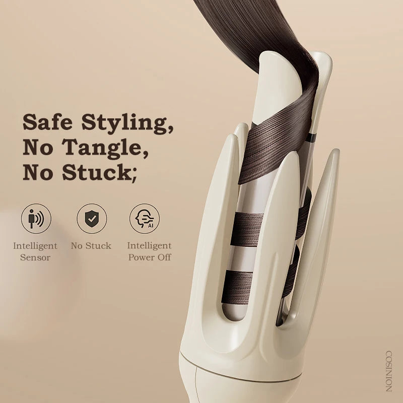 Automatic Rotating Hair Curler – 28mm Ceramic Curling Wand with Negative Ions