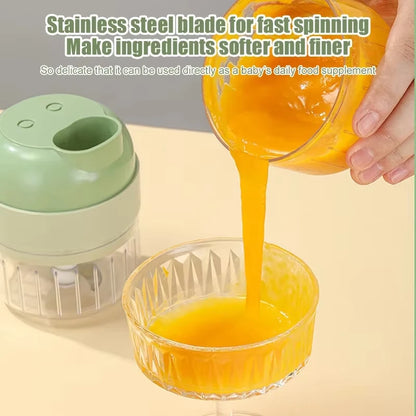 4-in-1 Vegetable Cutter | Wireless Handheld Electric Chopper & Slicer