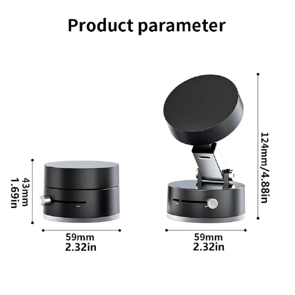 360° Magnetic Suction Cup Phone Holder | No-Drill, Multi-Surface Mount