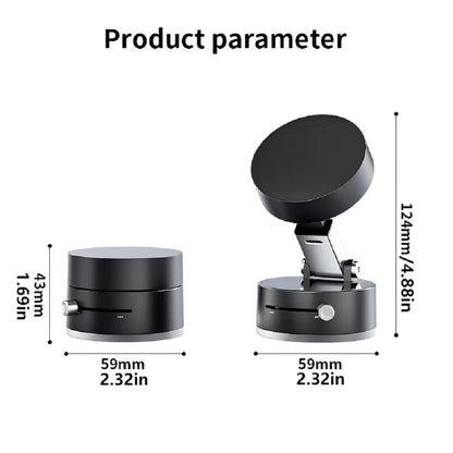 360° Magnetic Suction Cup Phone Holder | No-Drill, Multi-Surface Mount