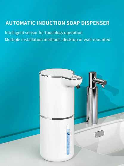 Automatic Touchless Foaming Soap Dispenser – 380ml | Wall-Mounted | USB Rechargeable