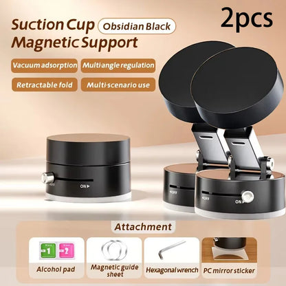 360° Magnetic Suction Cup Phone Holder | No-Drill, Multi-Surface Mount