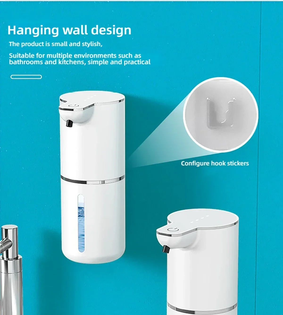 Automatic Touchless Foaming Soap Dispenser – 380ml | Wall-Mounted | USB Rechargeable