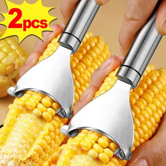 Stainless Steel Corn Peeler – Quick & Easy Cob Cutter Tool