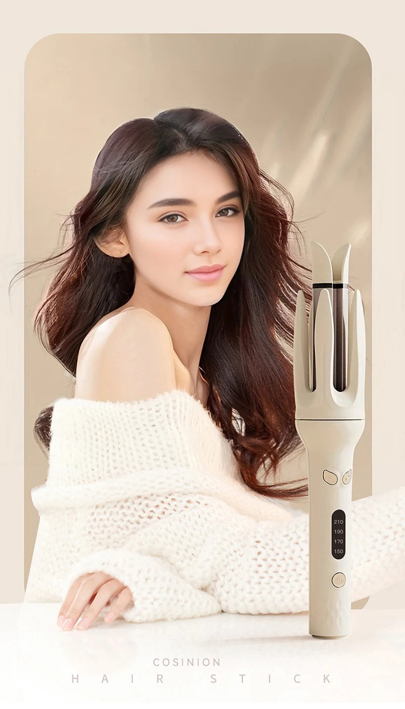Automatic Rotating Hair Curler – 28mm Ceramic Curling Wand with Negative Ions