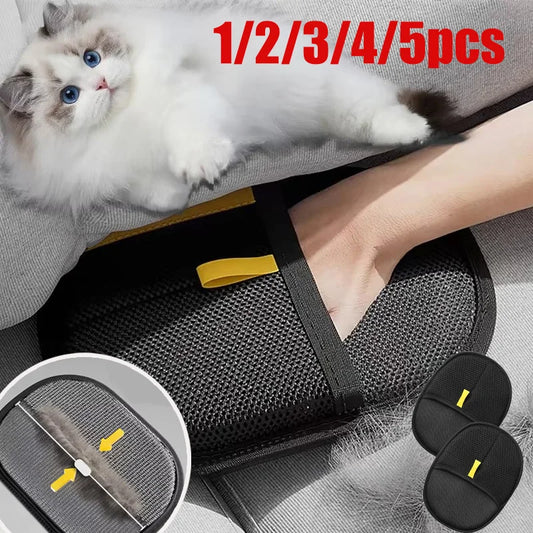 Electrostatic Pet Hair Removal Gloves – Effortless Fur Cleanup for Pets, Furniture & Clothes!
