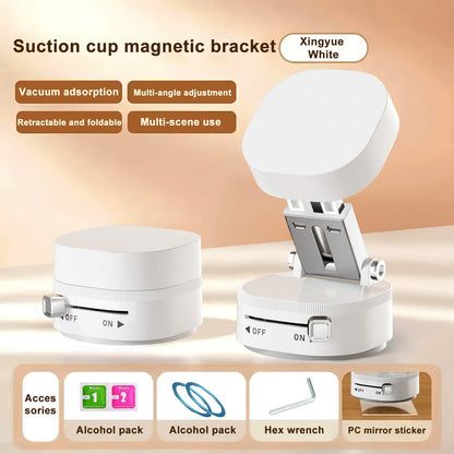 360° Magnetic Suction Cup Phone Holder | No-Drill, Multi-Surface Mount