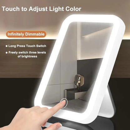 GlowUp™ Rechargeable Vanity Mirror – 3 Light Modes & Touch Screen