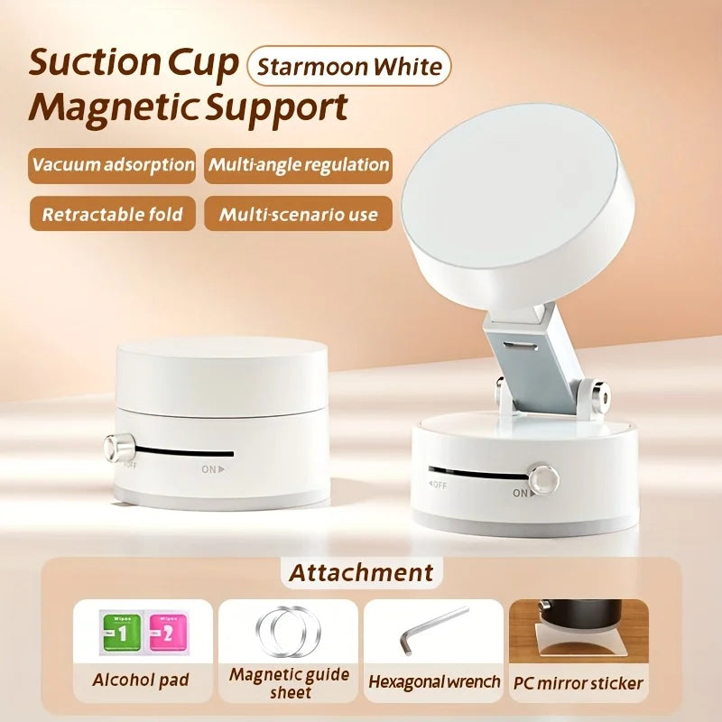 360° Magnetic Suction Cup Phone Holder | No-Drill, Multi-Surface Mount