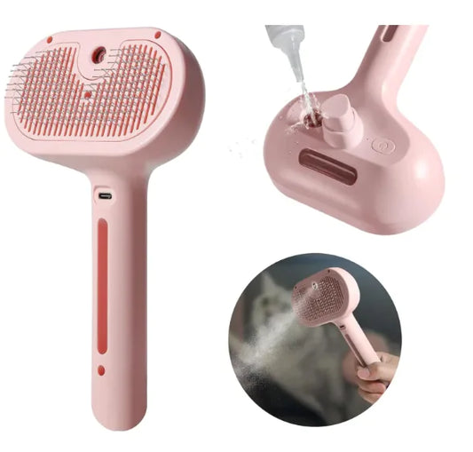2-in-1 Pet Hair Remover & Spray Brush | Tackle Shedding Fast!
