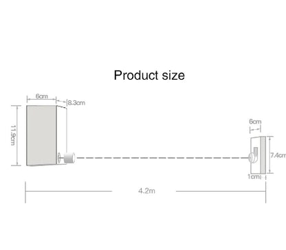 Retractable Clothes Drying Rope - Invisible Drying Tool